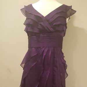 Layered Violet Evening Dress